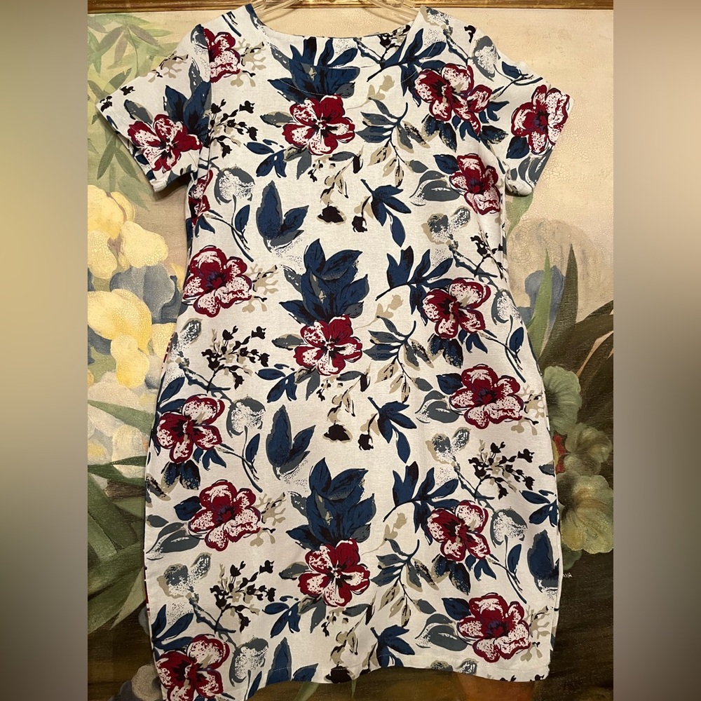 FLORAL DRESS 100% COTTON in Sz Medium